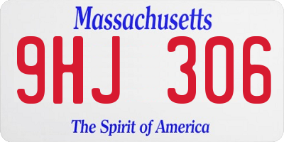 MA license plate 9HJ306