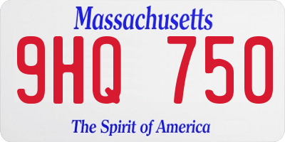 MA license plate 9HQ750