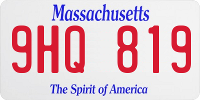 MA license plate 9HQ819