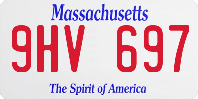 MA license plate 9HV697