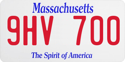 MA license plate 9HV700