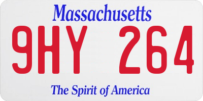 MA license plate 9HY264