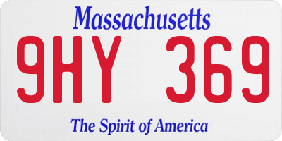 MA license plate 9HY369