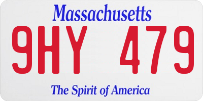 MA license plate 9HY479