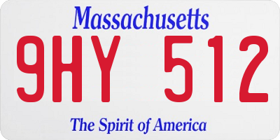 MA license plate 9HY512