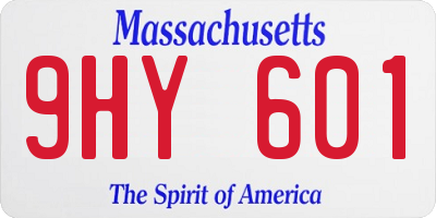 MA license plate 9HY601