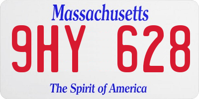 MA license plate 9HY628