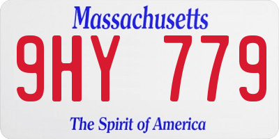 MA license plate 9HY779
