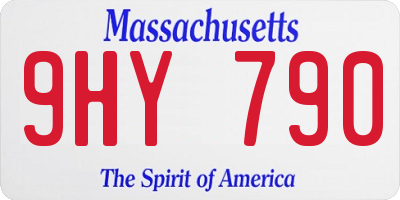 MA license plate 9HY790