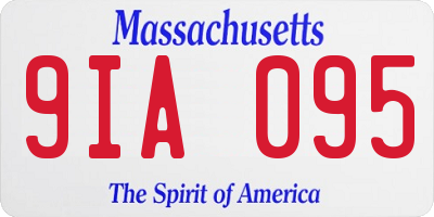 MA license plate 9IA095