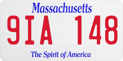 MA license plate 9IA148