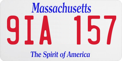 MA license plate 9IA157