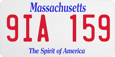 MA license plate 9IA159