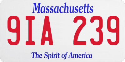 MA license plate 9IA239