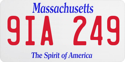 MA license plate 9IA249
