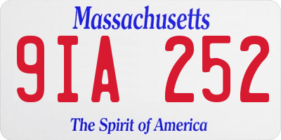 MA license plate 9IA252