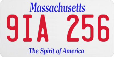 MA license plate 9IA256