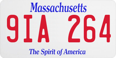 MA license plate 9IA264