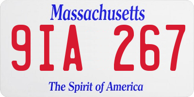 MA license plate 9IA267