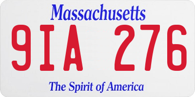 MA license plate 9IA276