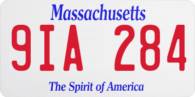 MA license plate 9IA284