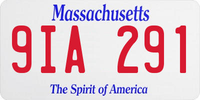 MA license plate 9IA291