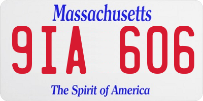 MA license plate 9IA606