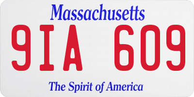 MA license plate 9IA609