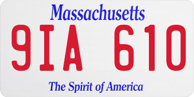 MA license plate 9IA610