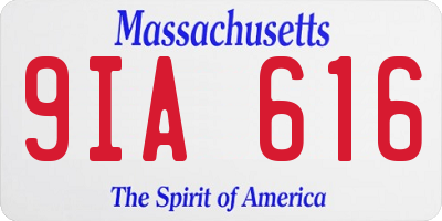 MA license plate 9IA616