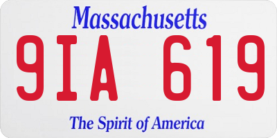 MA license plate 9IA619