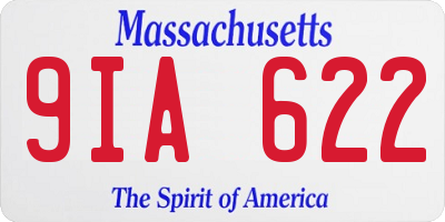 MA license plate 9IA622