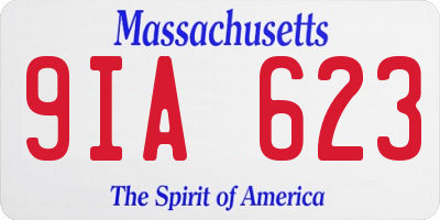 MA license plate 9IA623