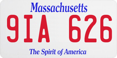 MA license plate 9IA626