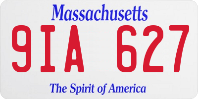 MA license plate 9IA627