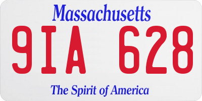 MA license plate 9IA628