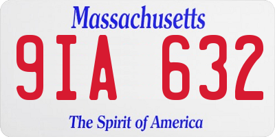MA license plate 9IA632