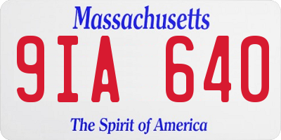 MA license plate 9IA640