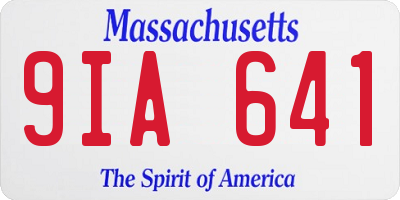 MA license plate 9IA641