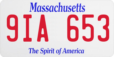 MA license plate 9IA653