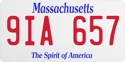 MA license plate 9IA657