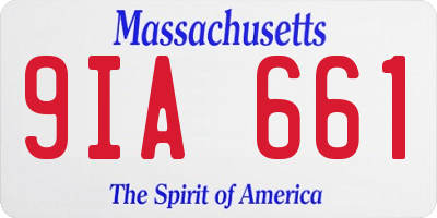 MA license plate 9IA661