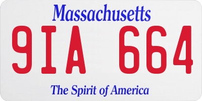 MA license plate 9IA664