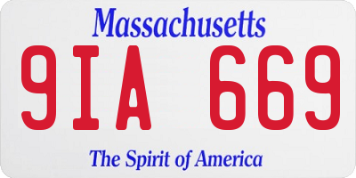 MA license plate 9IA669