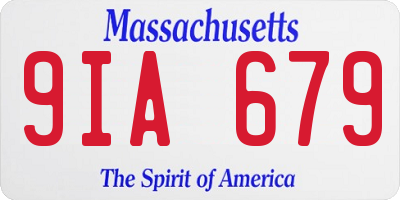 MA license plate 9IA679