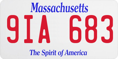 MA license plate 9IA683