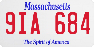 MA license plate 9IA684