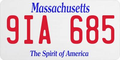 MA license plate 9IA685