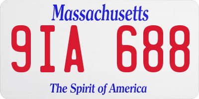 MA license plate 9IA688