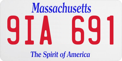 MA license plate 9IA691